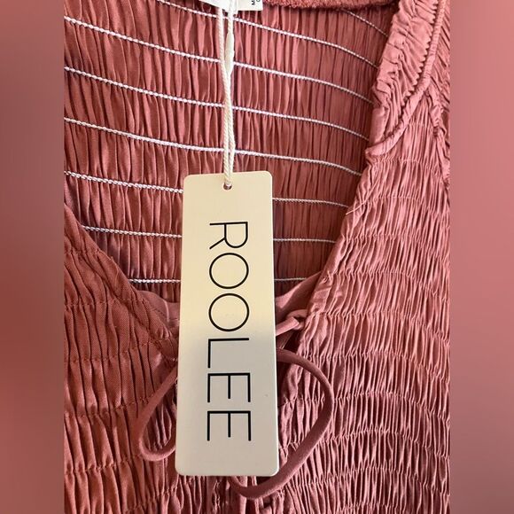 Roolee Dress New with Tags Size XL Renaissance Boho Pockets Ruched - Picture 6 of 10